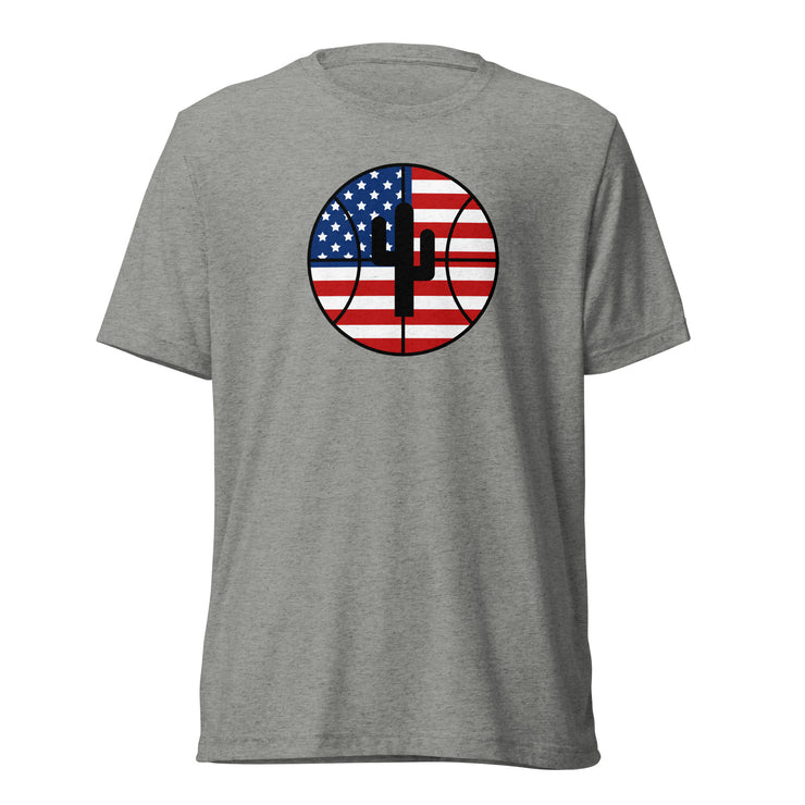 USA Flag Logo: Unisex Tri-Blend T-Shirt