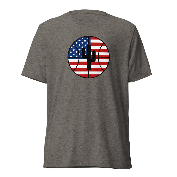USA Flag Logo: Unisex Tri-Blend T-Shirt
