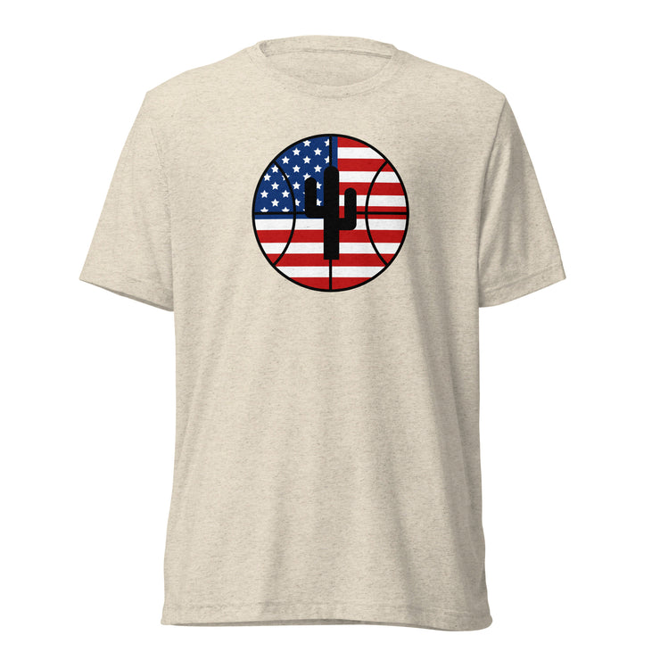 USA Flag Logo: Unisex Tri-Blend T-Shirt