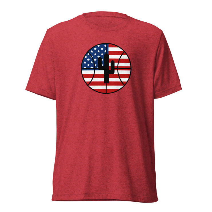 USA Flag Logo: Unisex Tri-Blend T-Shirt