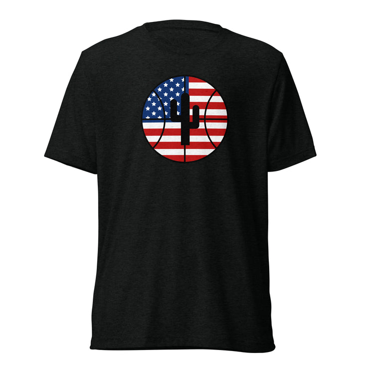 USA Flag Logo: Unisex Tri-Blend T-Shirt