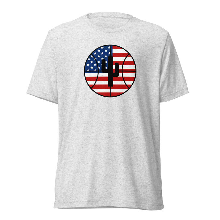 USA Flag Logo: Unisex Tri-Blend T-Shirt