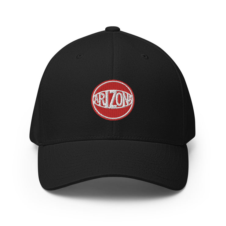 Retro Arizona Red & White Ball: Structured Twill Cap