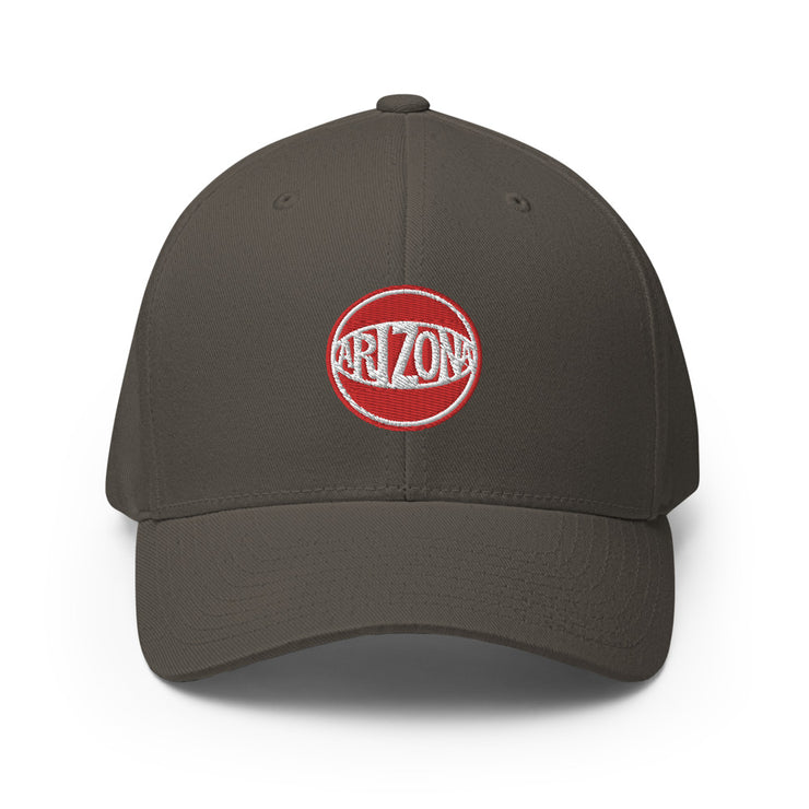 Retro Arizona Red & White Ball: Structured Twill Cap