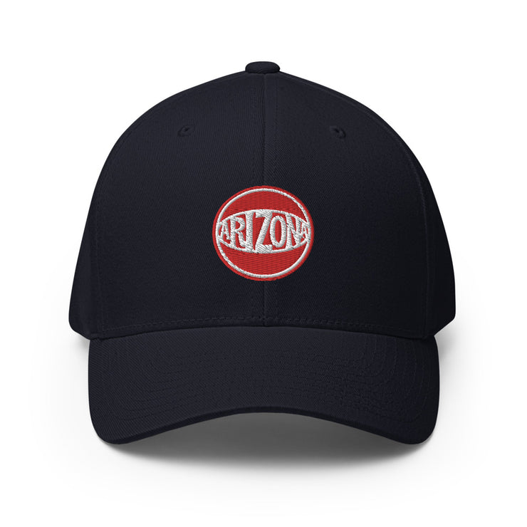 Retro Arizona Red & White Ball: Structured Twill Cap