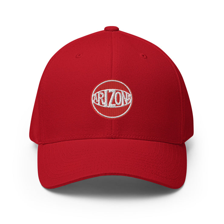 Retro Arizona Red & White Ball: Structured Twill Cap