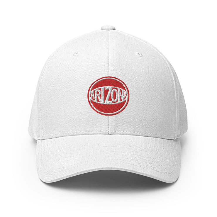 Retro Arizona Red & White Ball: Structured Twill Cap