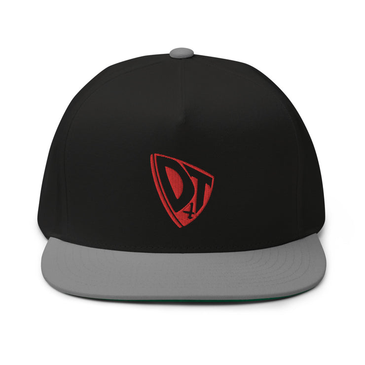 DT4 Trademark Red: Flat Brim Cap