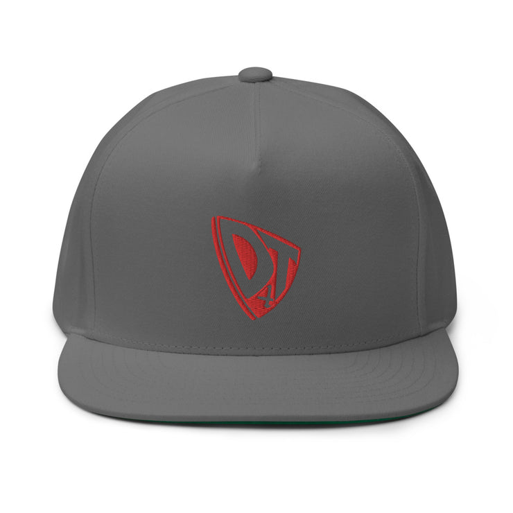 DT4 Trademark Red: Flat Brim Cap