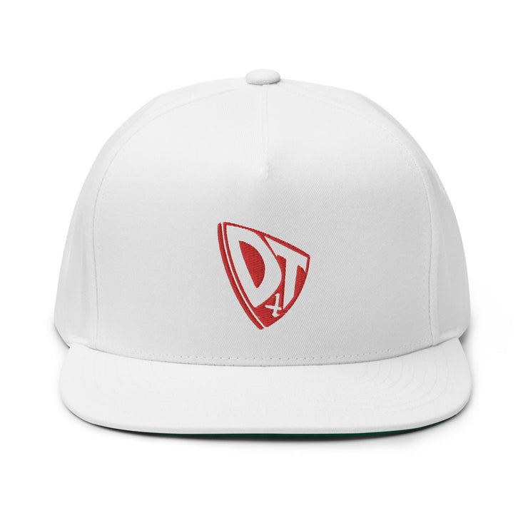 DT4 Trademark Red: Flat Brim Cap