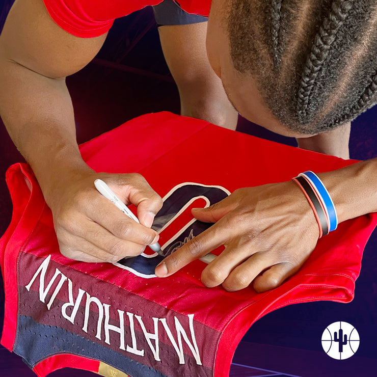 Ben Mathurin Autographed Game Worn Red Jersey