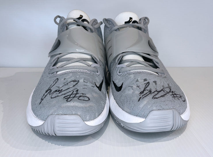 Benn Mathurin Autographed Game Worn Nike KD14 TB (Wolf Grey with Black Strap)