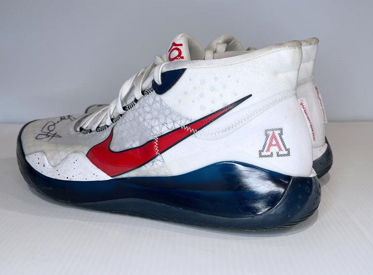Benn Mathurin Autographed Game Worn Nike Zoom KD 12 (White with Blue Bottoms)