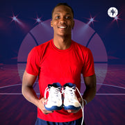 Benn Mathurin Autographed Game Worn Nike Kyrie Infinity NCAA SOS (White with Red Stripe)