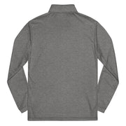 Letter + Logo Red: Quarter Zip Pullover