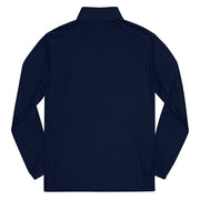 Letter + Logo Red: Quarter Zip Pullover