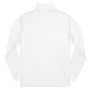 Letter + Logo Red: Quarter Zip Pullover