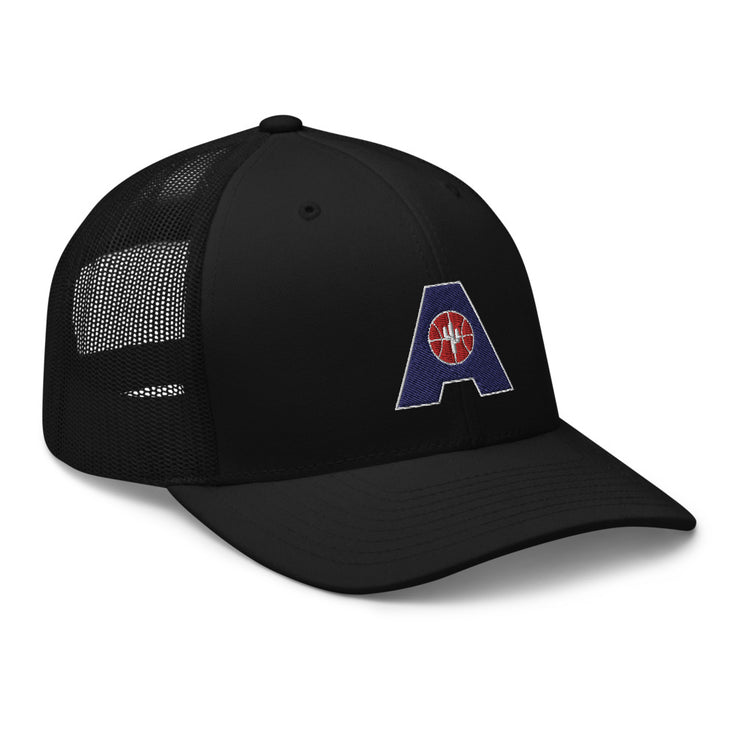 Letter + Logo Blue: Retro Trucker Hat