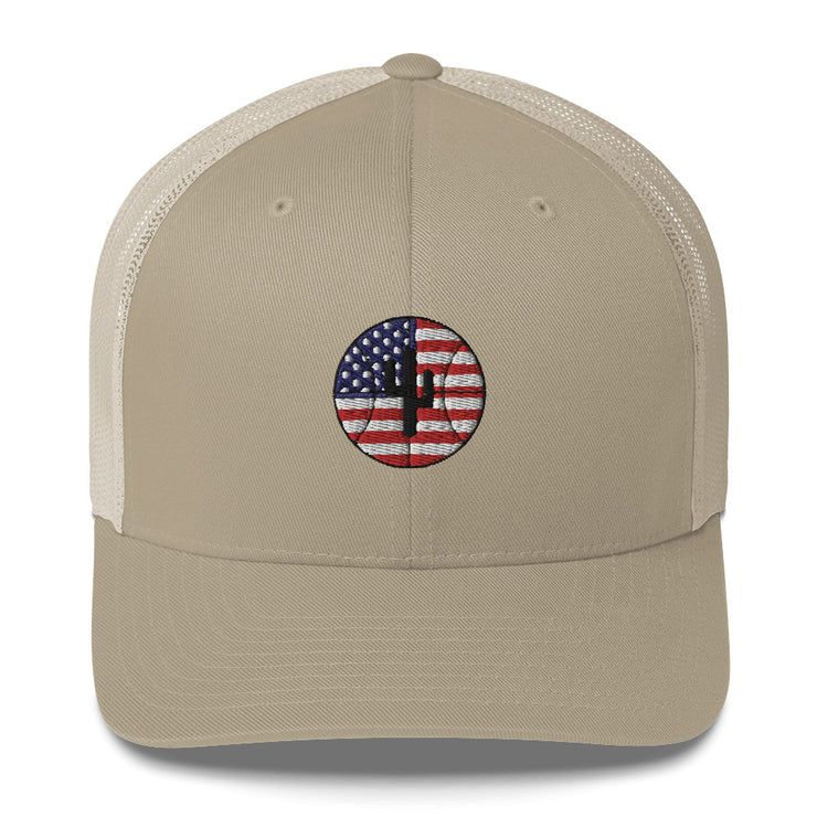 Logo Flag USA: Trucker Cap