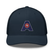 Letter + Logo Blue: Retro Trucker Hat