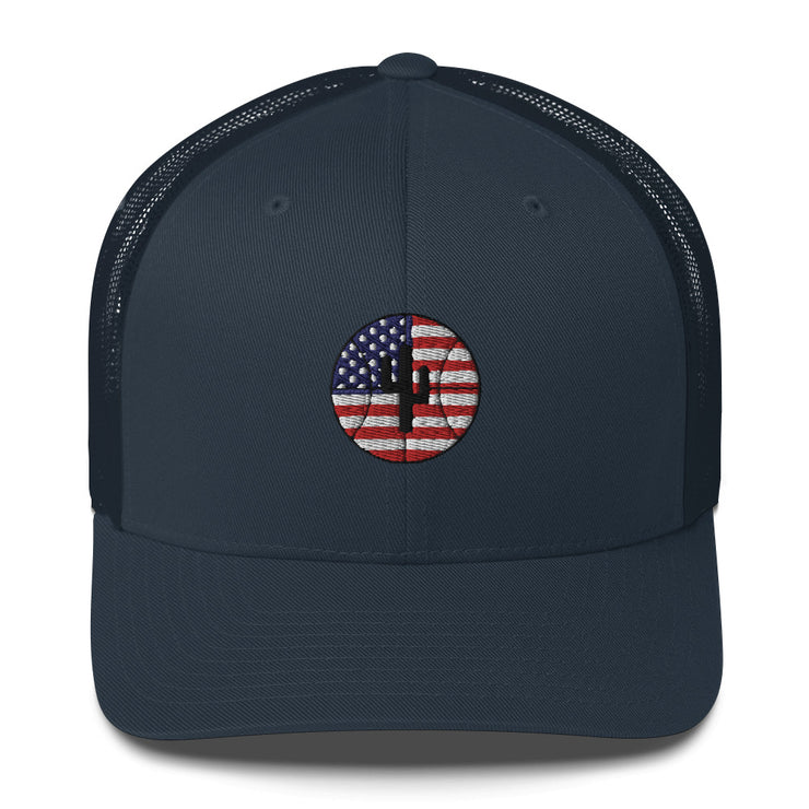 Logo Flag USA: Trucker Cap