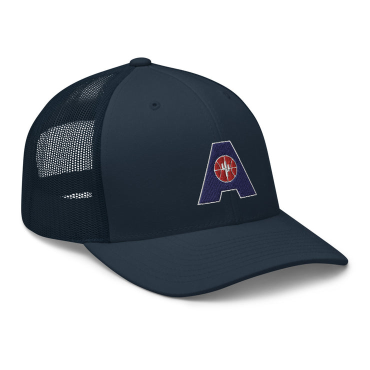 Letter + Logo Blue: Retro Trucker Hat