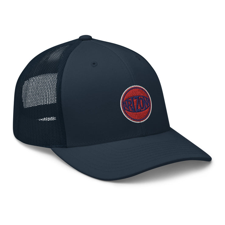 Retro Arizona Red & Blue Ball: Trucker Hat