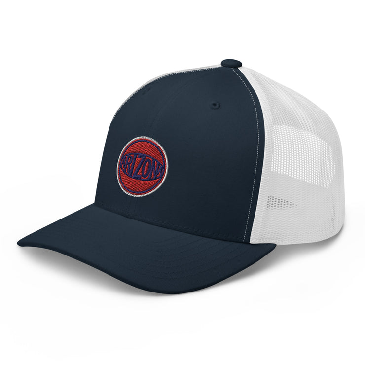 Retro Arizona Red & Blue Ball: Trucker Hat