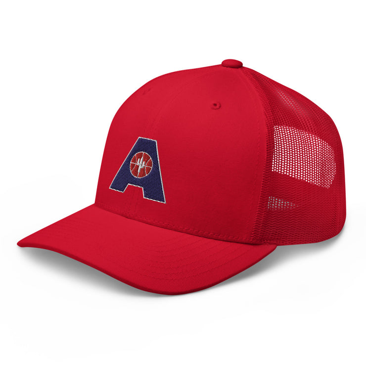 Letter + Logo Blue: Retro Trucker Hat