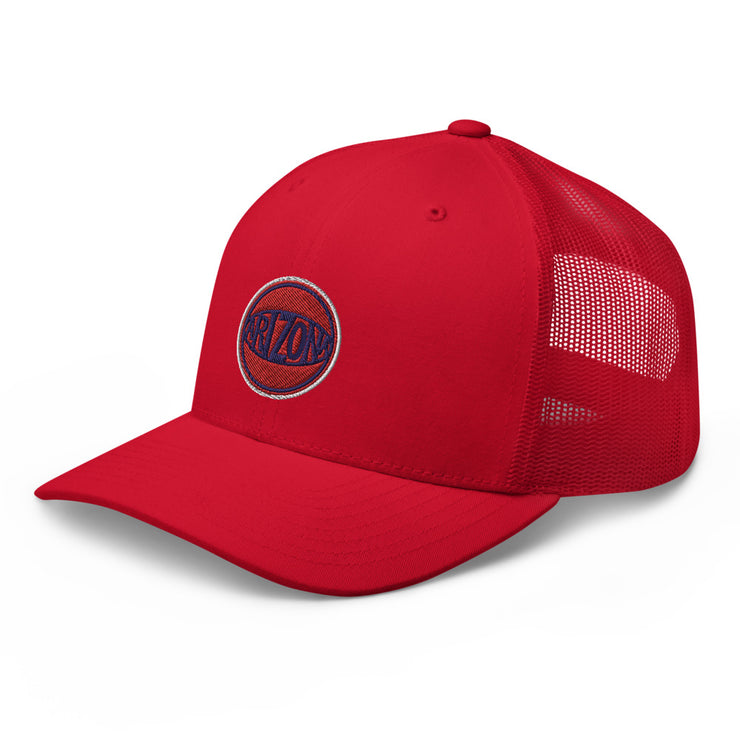 Retro Arizona Red & Blue Ball: Trucker Hat