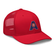 Letter + Logo Blue: Retro Trucker Hat