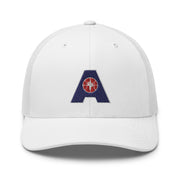 Letter + Logo Blue: Retro Trucker Hat