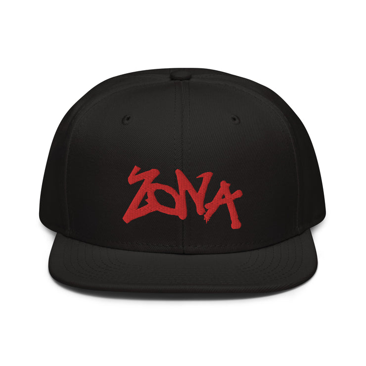 Zona Blue Graffiti: Snapback Flat Brim Hat