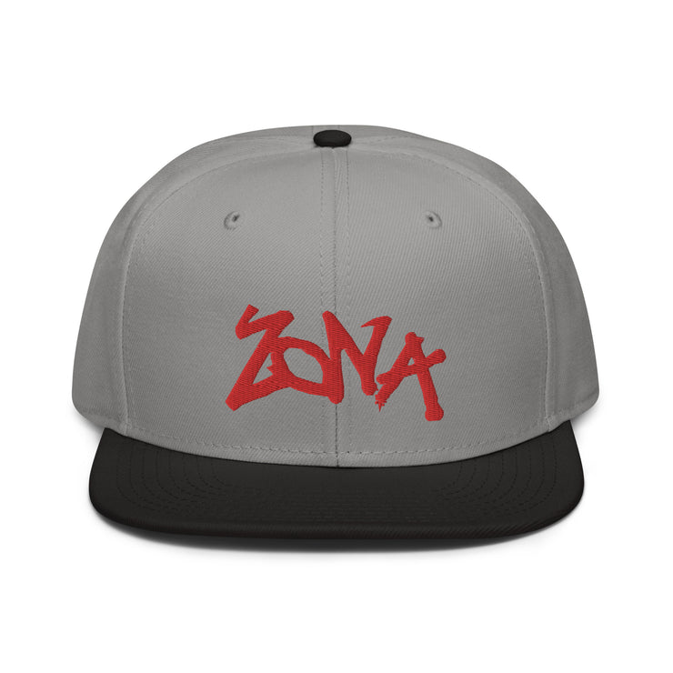 Zona Blue Graffiti: Snapback Flat Brim Hat