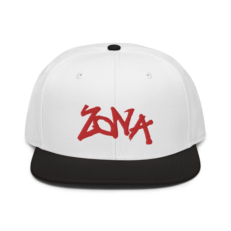 Zona Blue Graffiti: Snapback Flat Brim Hat