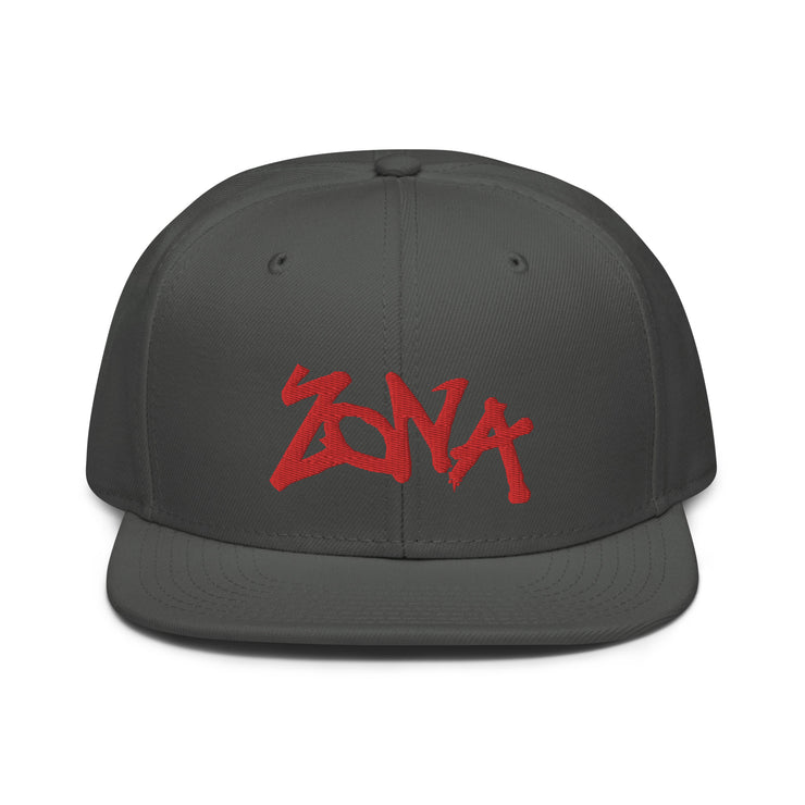 Zona Blue Graffiti: Snapback Flat Brim Hat