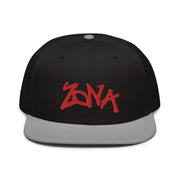 Zona Blue Graffiti: Snapback Flat Brim Hat