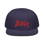 Zona Blue Graffiti: Snapback Flat Brim Hat