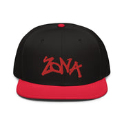 Zona Blue Graffiti: Snapback Flat Brim Hat