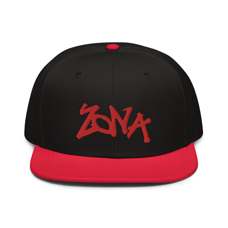 Zona Blue Graffiti: Snapback Flat Brim Hat