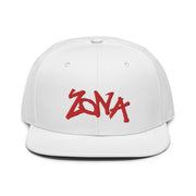 Zona Blue Graffiti: Snapback Flat Brim Hat