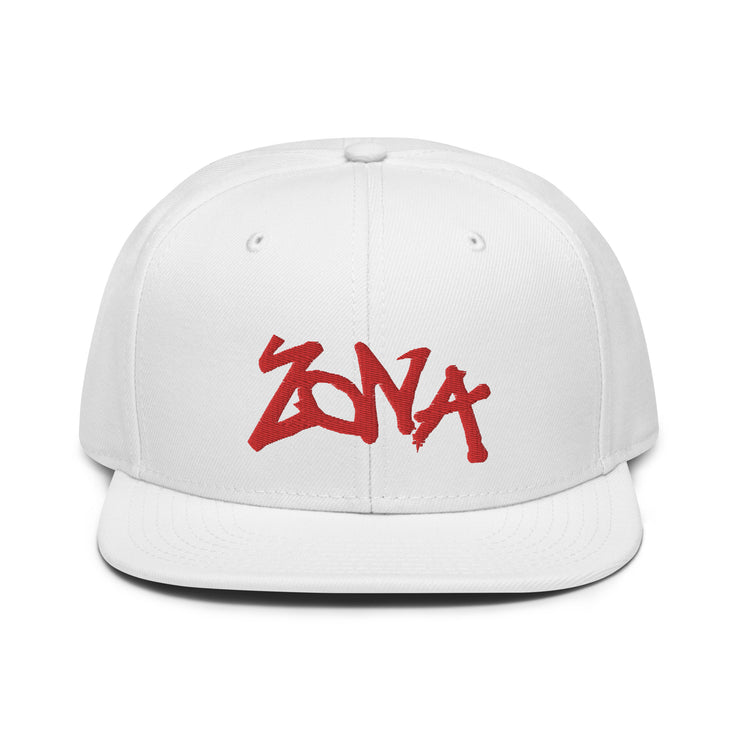 Zona Blue Graffiti: Snapback Flat Brim Hat