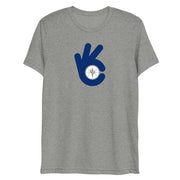 WC Hand Blue & White: Tri-Blend T-Shirt