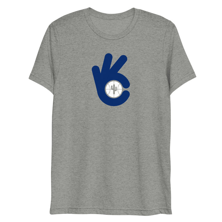 WC Hand Blue & White: Tri-Blend T-Shirt