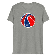 Red & Blue Basketball: Tri-Blend T-Shirt