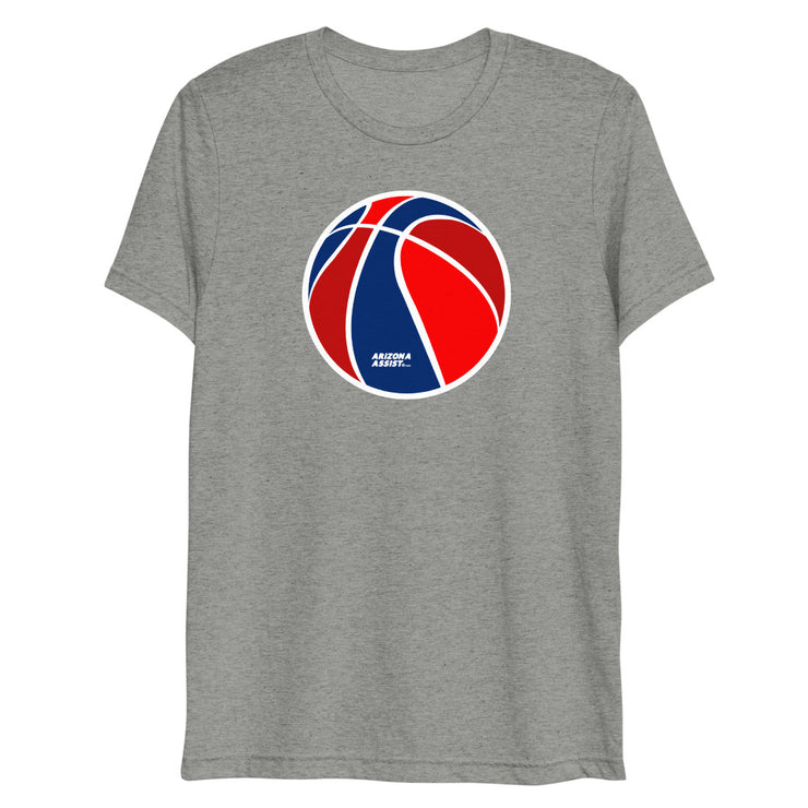 Red & Blue Basketball: Tri-Blend T-Shirt