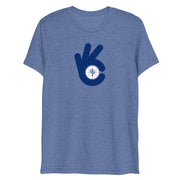 WC Hand Blue & White: Tri-Blend T-Shirt