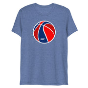 Red & Blue Basketball: Tri-Blend T-Shirt
