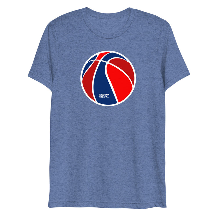 Red & Blue Basketball: Tri-Blend T-Shirt