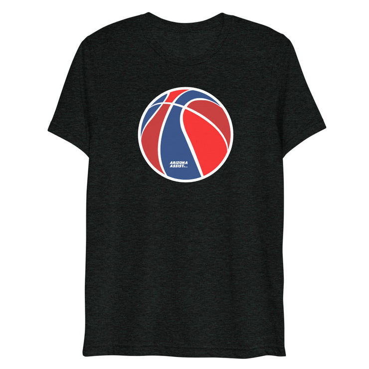 Red & Blue Basketball: Tri-Blend T-Shirt